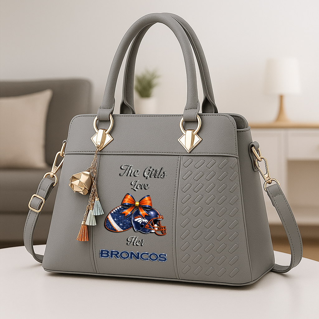 LIMITED EDITION - NEW CUSTOMIZED NFL13 DVB DENVER BRONCOS WOMEN'S ZIP HANDBAG MULTICOLOR