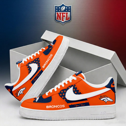 LIMITED EDITION - NEW CUSTOMIZED NFL13 DVB DENVER BRONCOS AF1 SHOES