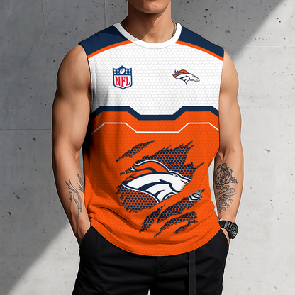 LIMITED EDITION - NEW CUSTOMIZED NFL13 DVB DENVER BRONCOS MEN'S GYM SHIRT