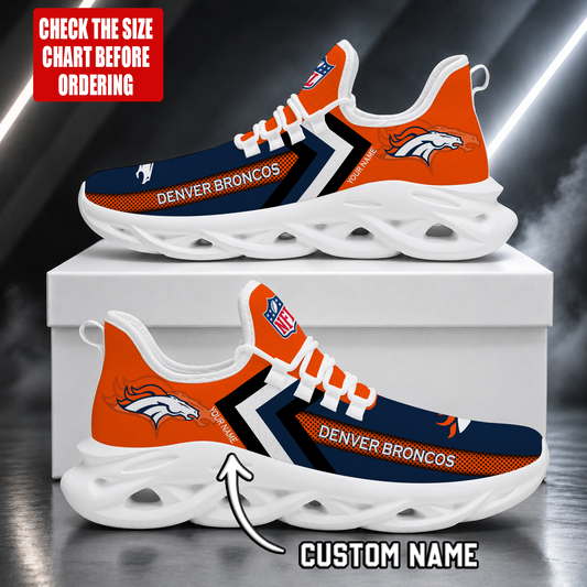 LIMITED EDITION - NEW CUSTOMIZED NFL13 DVB DENVER BRONCOS UNISEX MAX SOUL SHOES