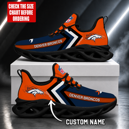 LIMITED EDITION - NEW CUSTOMIZED NFL13 DVB DENVER BRONCOS UNISEX MAX SOUL SHOES