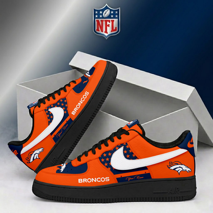 LIMITED EDITION - NEW CUSTOMIZED NFL13 DVB DENVER BRONCOS AF1 SHOES