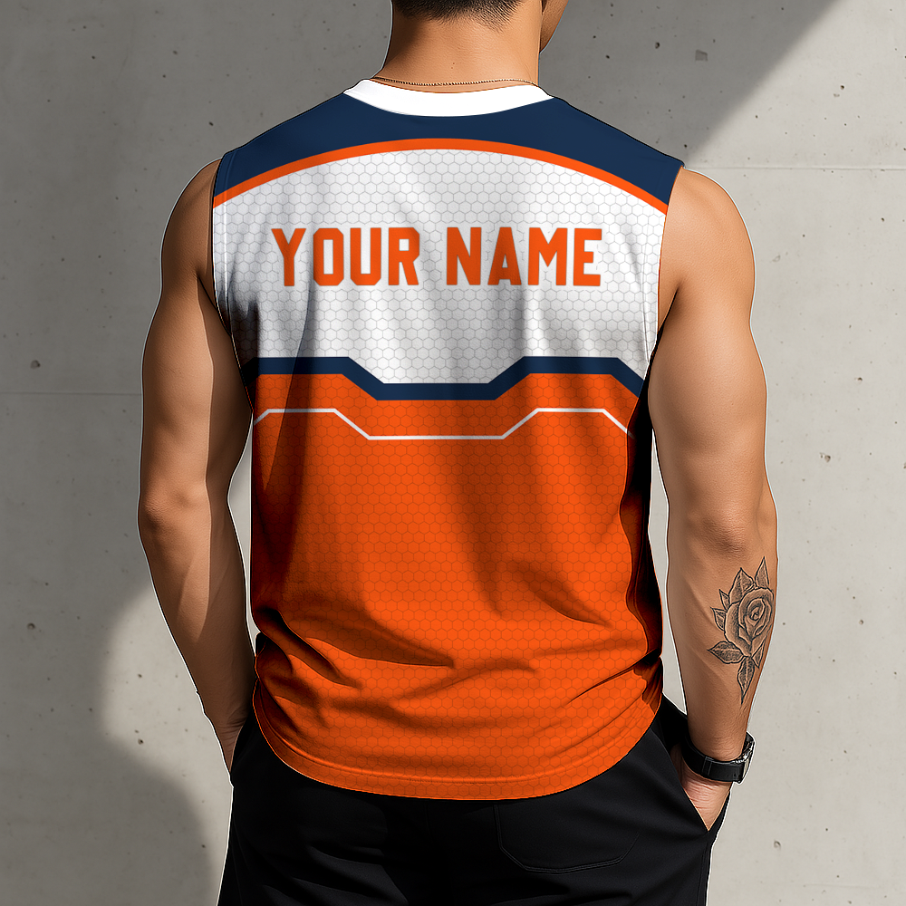 LIMITED EDITION - NEW CUSTOMIZED NFL13 DVB DENVER BRONCOS MEN'S GYM SHIRT