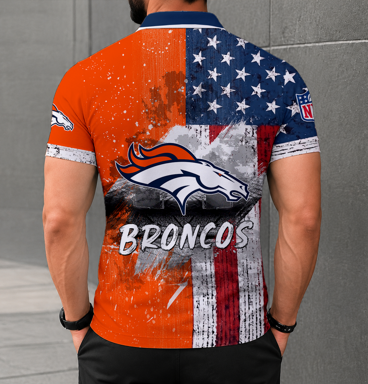 SPECIAL EDITION - NEW CUSTOMIZED NFL13 DVB DENVER BRONCOS POLO SHIRT
