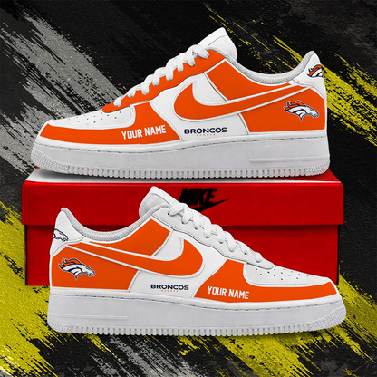 LIMITED EDITION - NEW CUSTOMIZED NFL13 DVB DENVER BRONCOS AF1 SHOES
