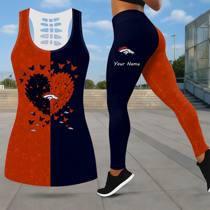 LIMITED EDITION - NEW CUSTOMIZED NFL13 DVB DENVER BRONCOS LEGGINGS & HOLLOW TANK TOP SET