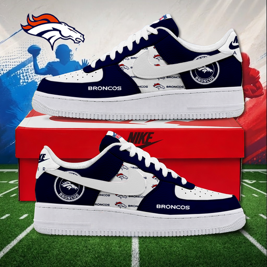 MEGA SALE - NEW CUSTOMIZED NFL13 DVB DENVER BRONCOS AF1 SNEAKERS