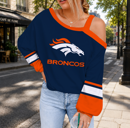 SPECIAL EDITION - NEW CUSTOMIZED NFL13 DVB DENVER BRONCOS DROP SHOULDER SWEATSHIRT