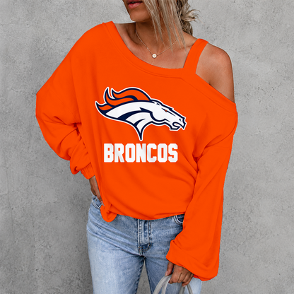 [SPECIAL OFFER] NEW CUSTOMIZED NFL13 DVB DENVER BRONCOS DROP SHOULDER SWEATSHIRT