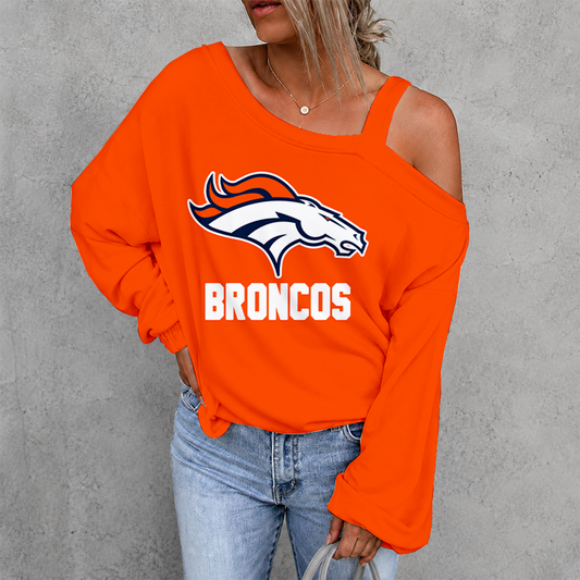 [SPECIAL OFFER] NEW CUSTOMIZED NFL13 DVB DENVER BRONCOS DROP SHOULDER SWEATSHIRT