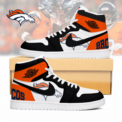 LIMITED EDITION - NEW CUSTOMIZED NFL13 DVB DENVER BRONCOS AIR JORDAN SNEAKERS