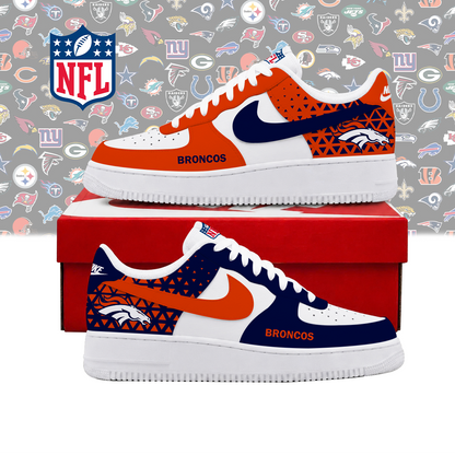 LIMITED EDITION - NEW CUSTOMIZED NFL13 DVB DENVER BRONCOS AF1 SHOES