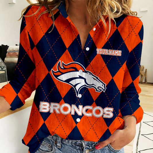 LIMITED EDITION - NEW CUSTOMIZED NFL13 DVB DENVER BRONCOS WOMEN CASUAL SHIRT FOR FAN