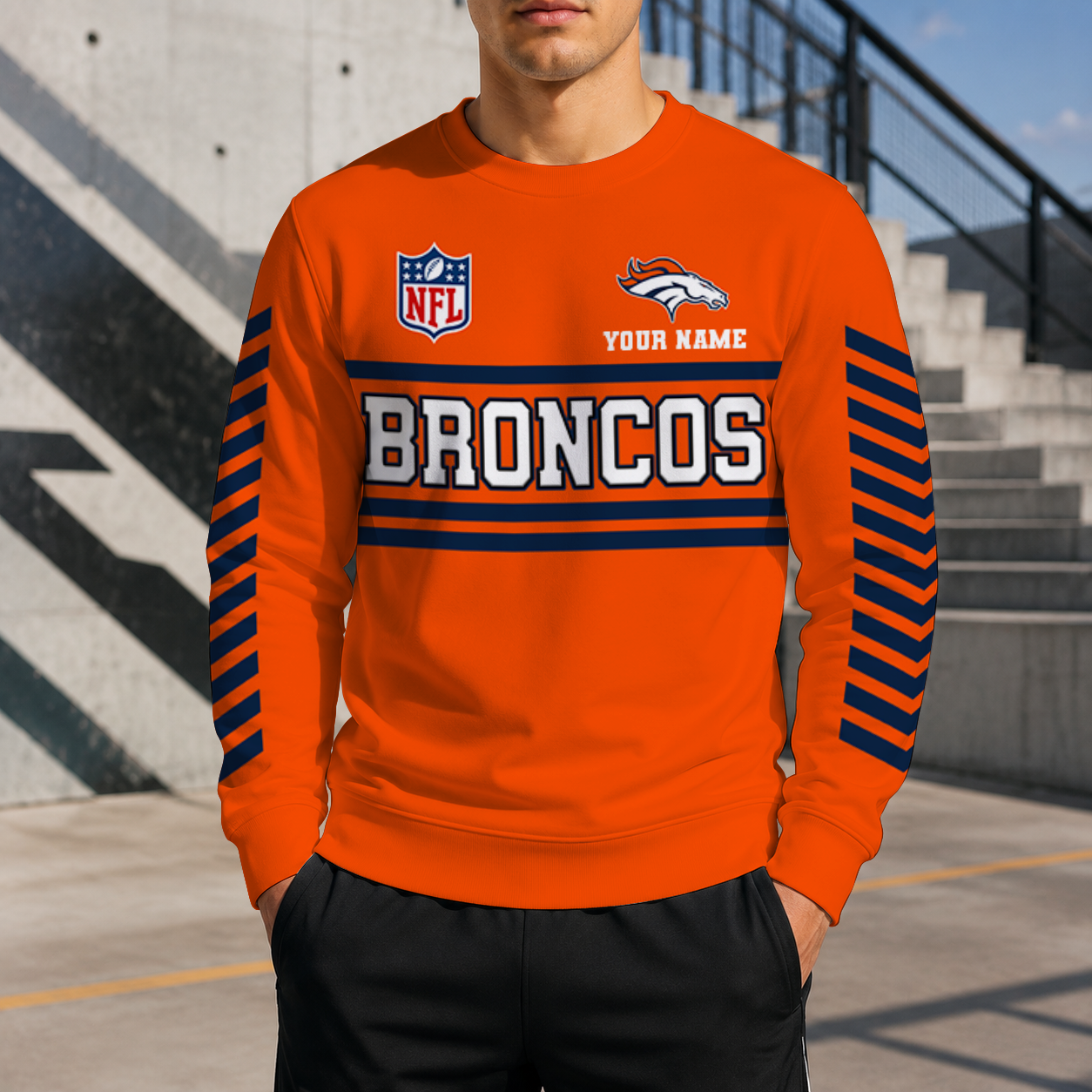 LIMITED EDITION - NEW CUSTOMIZED NFL13 DVB DENVER BRONCOS UNISEX SWEATSHIRT
