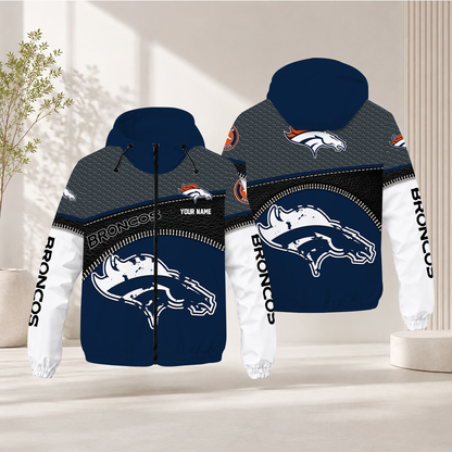LIMITED EDITION - NEW CUSTOMIZED NFL13 DVB DENVER BRONCOS WINDBREAKER JACKET