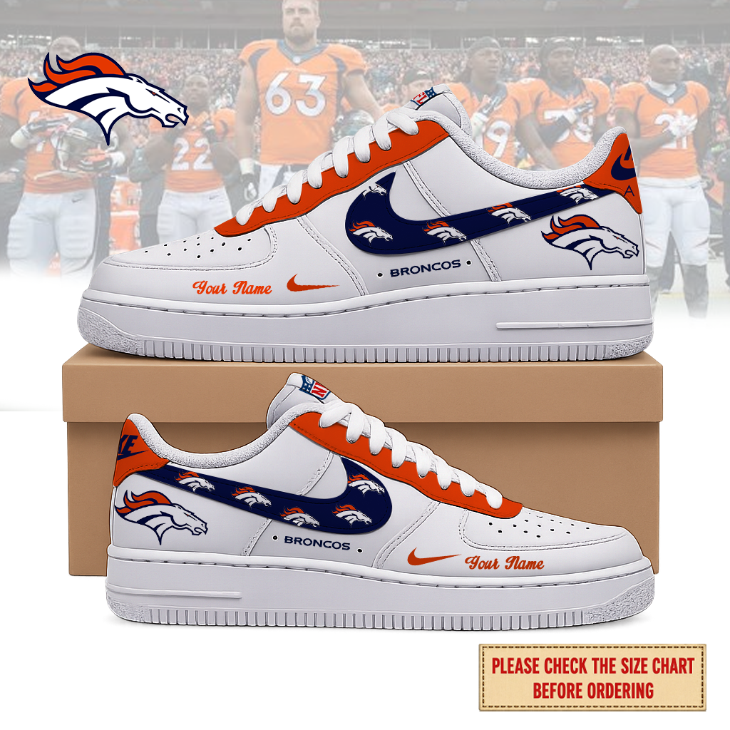 LIMITED EDITION - NEW CUSTOMIZED NFL13 DVB DENVER BRONCOS AF1 SHOES