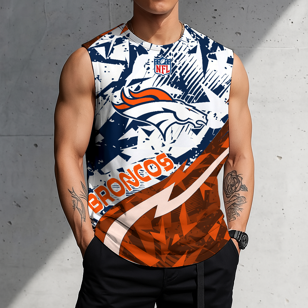 LIMITED EDITION - NEW CUSTOMIZED NFL13 DVB DENVER BRONCOS MEN'S GYM SHIRT