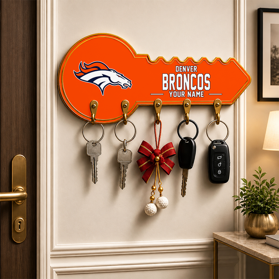 [SPECIAL OFFER] NEW CUSTOMIZED NFL13 DVB DENVER BRONCOS WALL KEY HOLDER FOR HOME