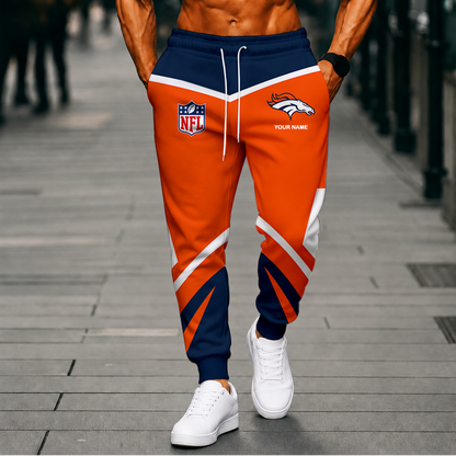 LIMITED EDITION - NEW CUSTOMIZED NFL13 DVB DENVER BRONCOS SWEATPANTS