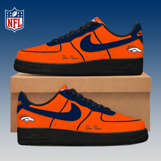 LIMITED EDITION - NEW CUSTOMIZED NFL13 DVB DENVER BRONCOS AF1 SNEAKERS