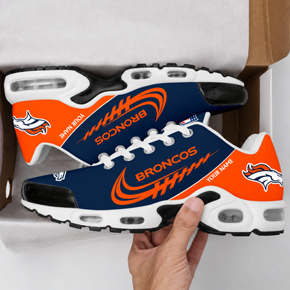 LIMITED EDITION - NEW CUSTOMIZED NFL13 DVB DENVER BRONCOS AIR MAX PLUS SNEAKERS