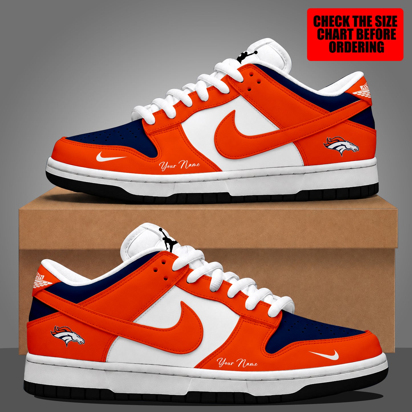 [SPECIAL OFFER] NEW CUSTOMIZED NFL13 DVB DENVER BRONCOS DUNK LOW SHOES