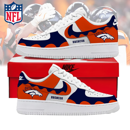 FINAL CLEARANCE - NEW CUSTOMIZED NFL13 DVB DENVER BRONCOS AF1 SNEAKERS