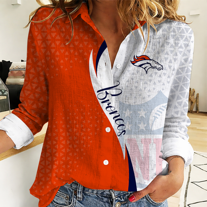 LIMITED EDITION - NEW CUSTOMIZED NFL13 DVB DENVER BRONCOS WOMEN CASUAL SHIRT