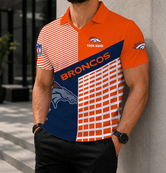LIMITED EDITION - NEW CUSTOMIZED NFL13 DVB DENVER BRONCOS POLO SHIRT