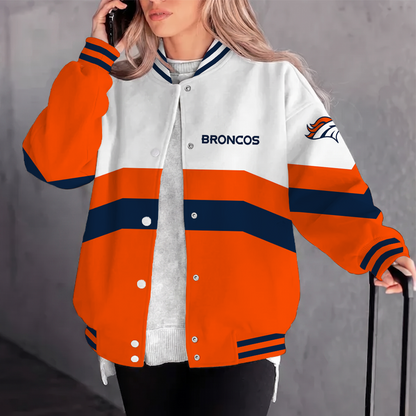 [SPECIAL OFFER] NEW CUSTOMIZED NFL13 DVB DENVER BRONCOS SATIN VARSITY & BASEBALL JACKET