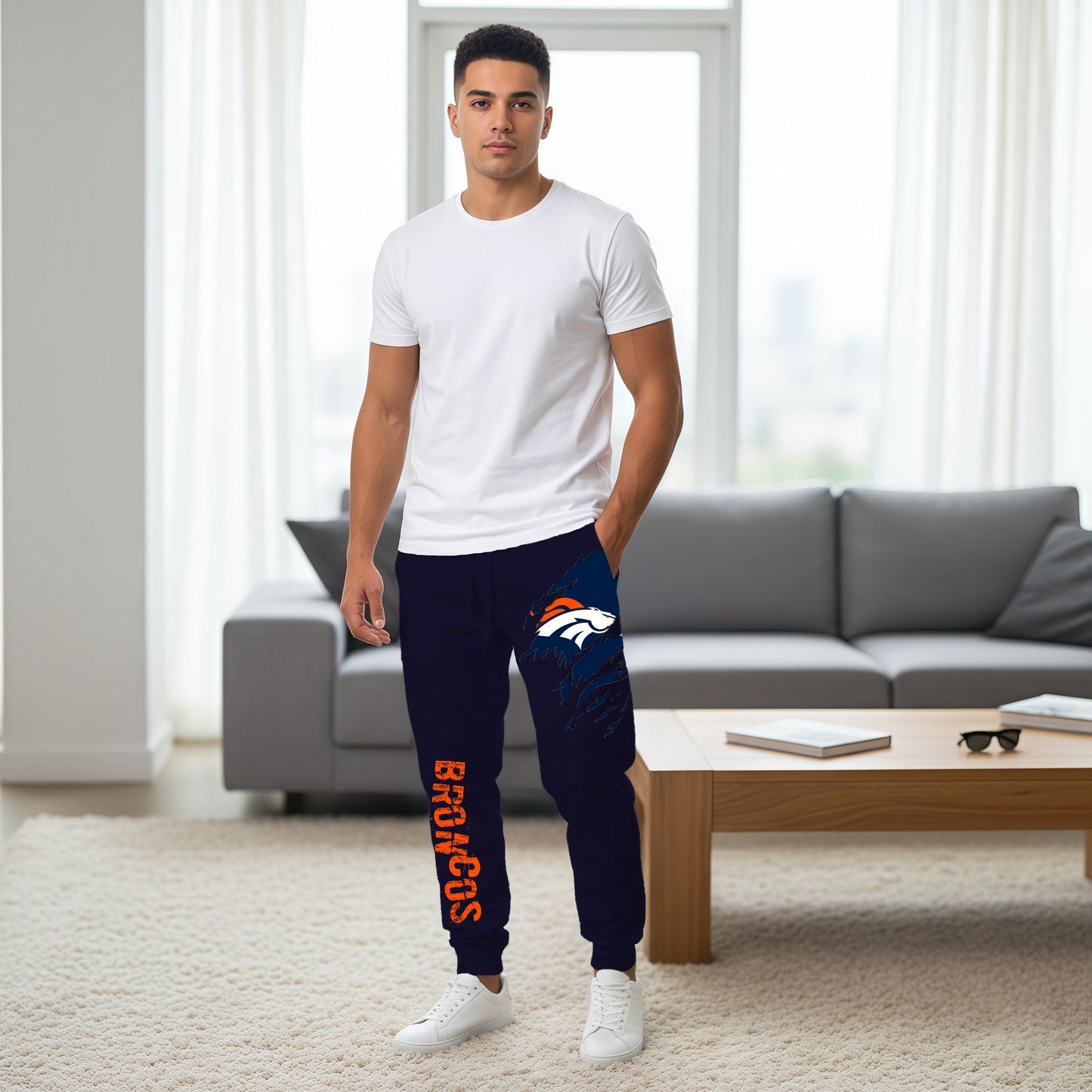 LIMITED EDITION - NEW PERSONALIZED NFL13 DVB DENVER BRONCOS JOGGERS