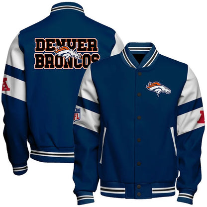LIMITED EDITION - NEW CUSTOMIZED NFL13 DVB DENVER BRONCOS SATIN VARSITY & BASEBALL JACKET