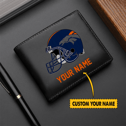 LIMITED EDITION - NEW CUSTOMIZED NFL13 DV BRONCOS LEATHER WALLET