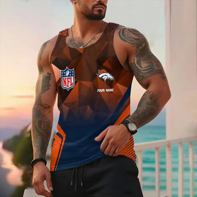 LIMITED EDITION - NEW CUSTOMIZED NFL13 DV BRONCOS UNISEX TANK TOP
