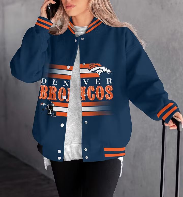 LIMITED EDITION - NEW CUSTOMIZED NFL13 DVB DENVER BRONCOS SATIN VARSITY & BASEBALL JACKET