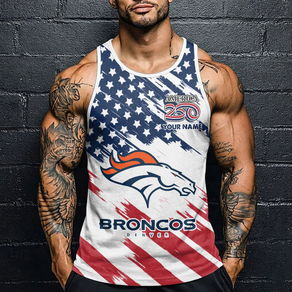 LIMITED EDITION - NEW CUSTOMIZED NFL13 DVB DENVER BRONCOS UNISEX TANK TOP