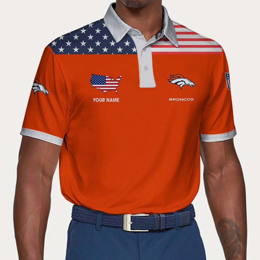 LIMITED EDITION - NEW CUSTOMIZED NFL13 DVB DENVER BRONCOS POLO SHIRT