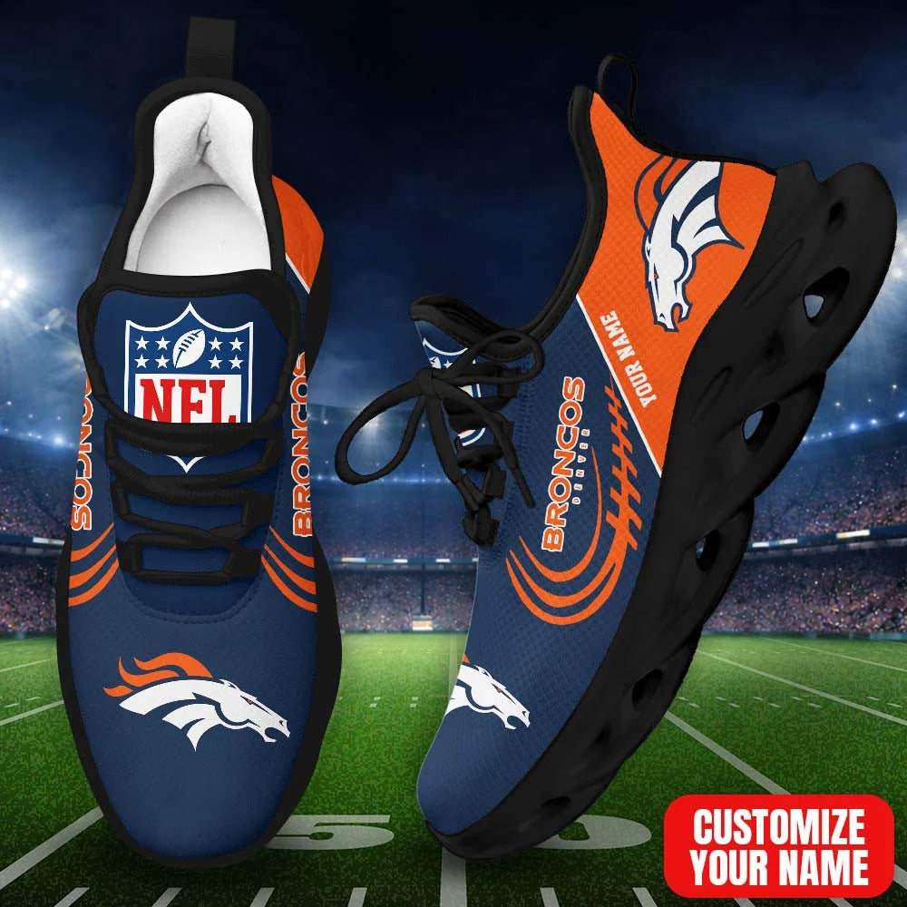 LIMITED EDITION - NEW CUSTOMIZED NFL13 DVB DV BRONCOS PREMIUM CLUNKY SNEAKERS