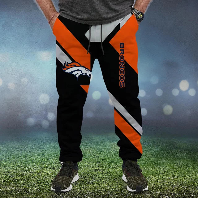 LIMITED EDITION - NEW CUSTOMIZED NFL13 DVB DENVER BRONCOS SWEATPANTS