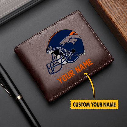LIMITED EDITION - NEW CUSTOMIZED NFL13 DV BRONCOS LEATHER WALLET