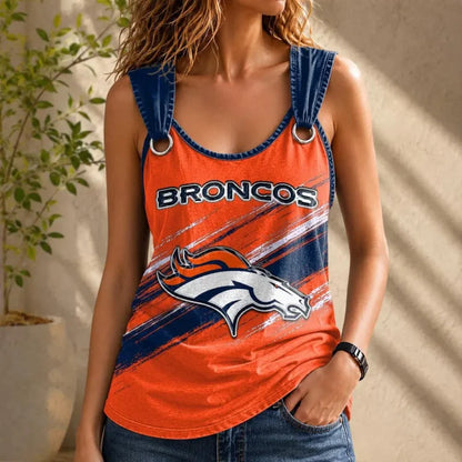 [SPECIAL OFFER] NEW CUSTOMIZED NFL13 DVB DENVER BRONCOS O-RING SHOULDER TANK TOP