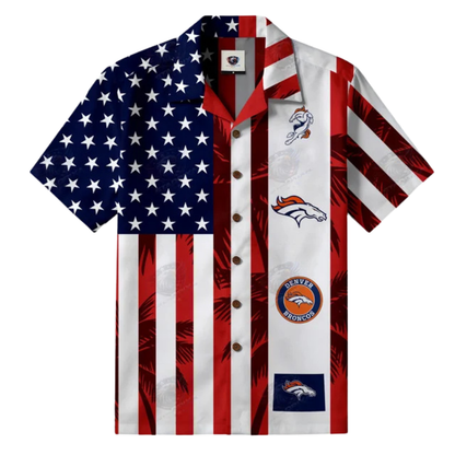 LIMITED EDITION - NEW CUSTOMIZED NFL13 DVB DENVER BRONCOS PATRIOTIC 250 USA HAWAIIAN SHIRT