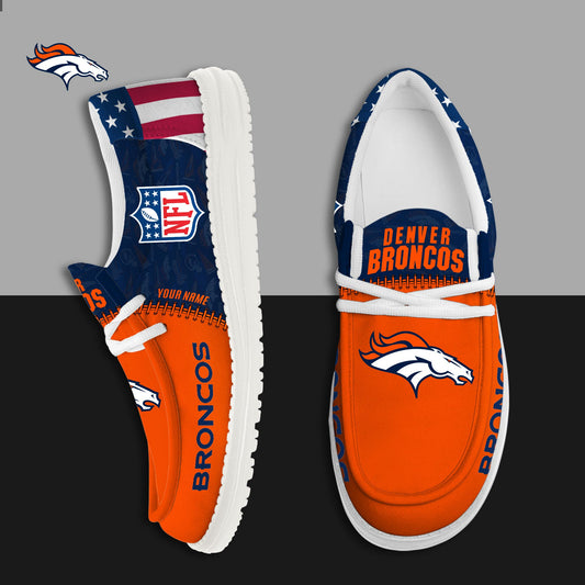 LIMITED EDITION - NEW CUSTOMIZED NFL13 DVB DENVER BRONCOS LOAFER SHOES