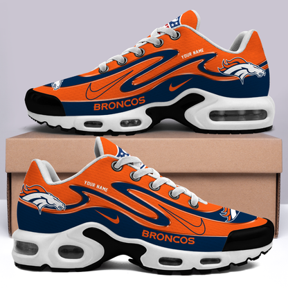 LIMITED EDITION - NEW CUSTOMIZED NFL13 DVB DENVER BRONCOS AIR MAX PLUS SNEAKERS