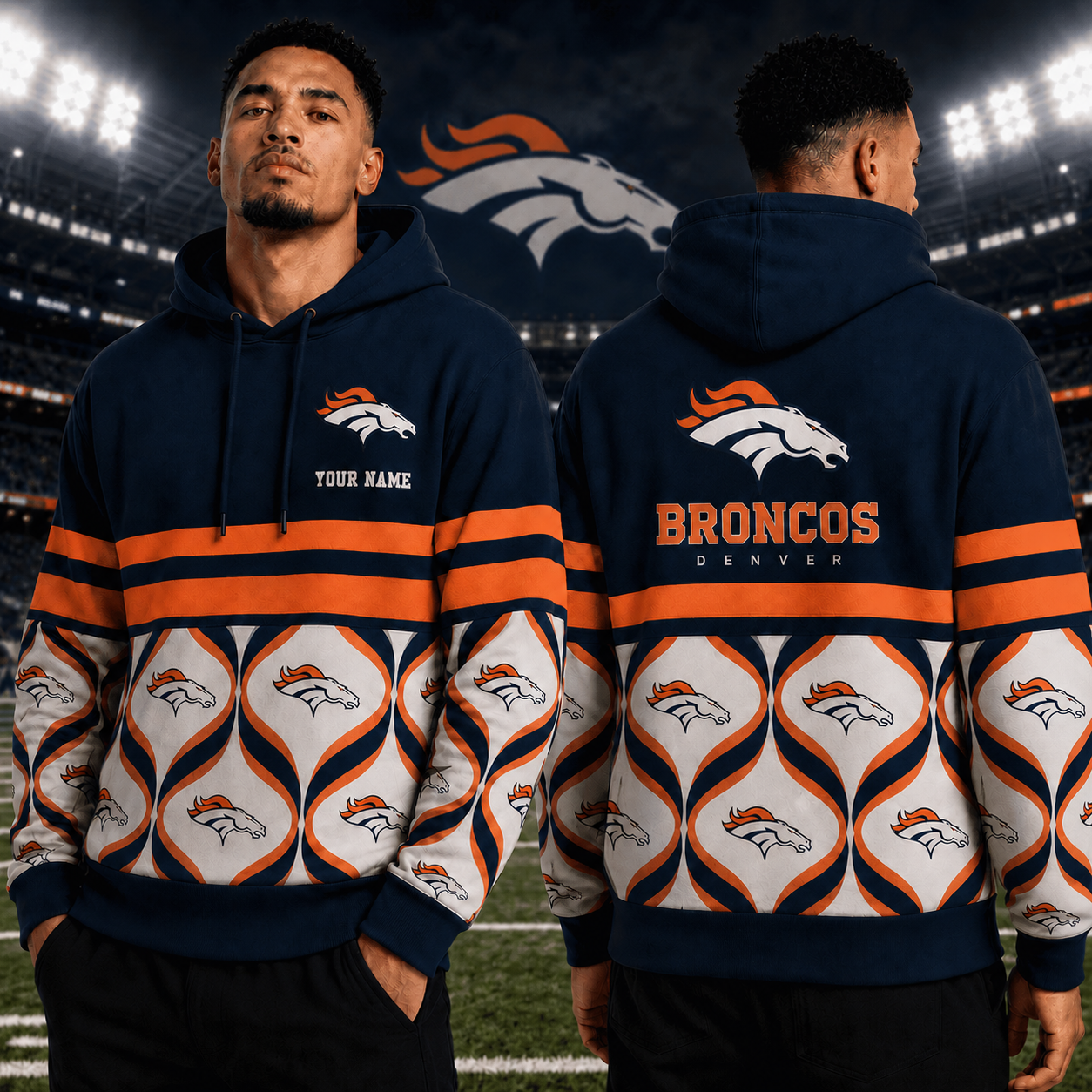 LIMITED EDITION - NEW CUSTOMIZED NFL13 DVB DENVER BRONCOS T-SHIRT, HOODIE, ZIP HOODIE