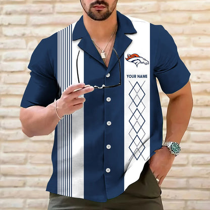 LIMITED EDITION - NEW CUSTOMIZED NFL13 DVB DENVER BRONCOS HAWAIIAN SHIRT