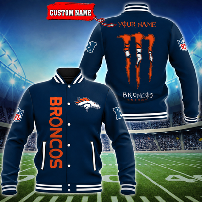 LIMITED EDITION - NEW CUSTOMIZED NFL13 DVB DENVER BRONCOS SATIN VARSITY & BASEBALL JACKET