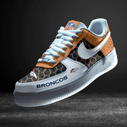 LIMITED EDITION - NEW CUSTOMIZED NFL13 DVB DENVER BRONCOS AF1 SNEAKERS