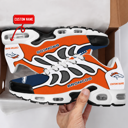LIMITED EDITION - NEW CUSTOMIZED NFL13 DVB DENVER BRONCOS AIR MAX PLUS SNEAKERS