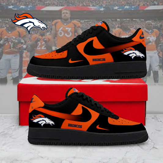 ELITE EDITION - NEW CUSTOMIZED NFL13 DVB DENVER BRONCOS AF1 SNEAKERS